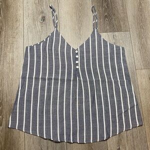Emery Rose Stripe V-Neck Tank Size Large NWOT